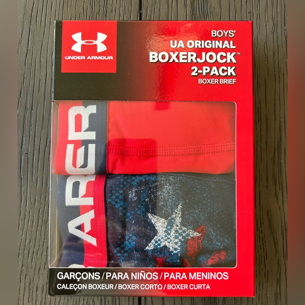 2 Pairs Under Armour Youth Large Boxer Briefs NWT BRAND NEW